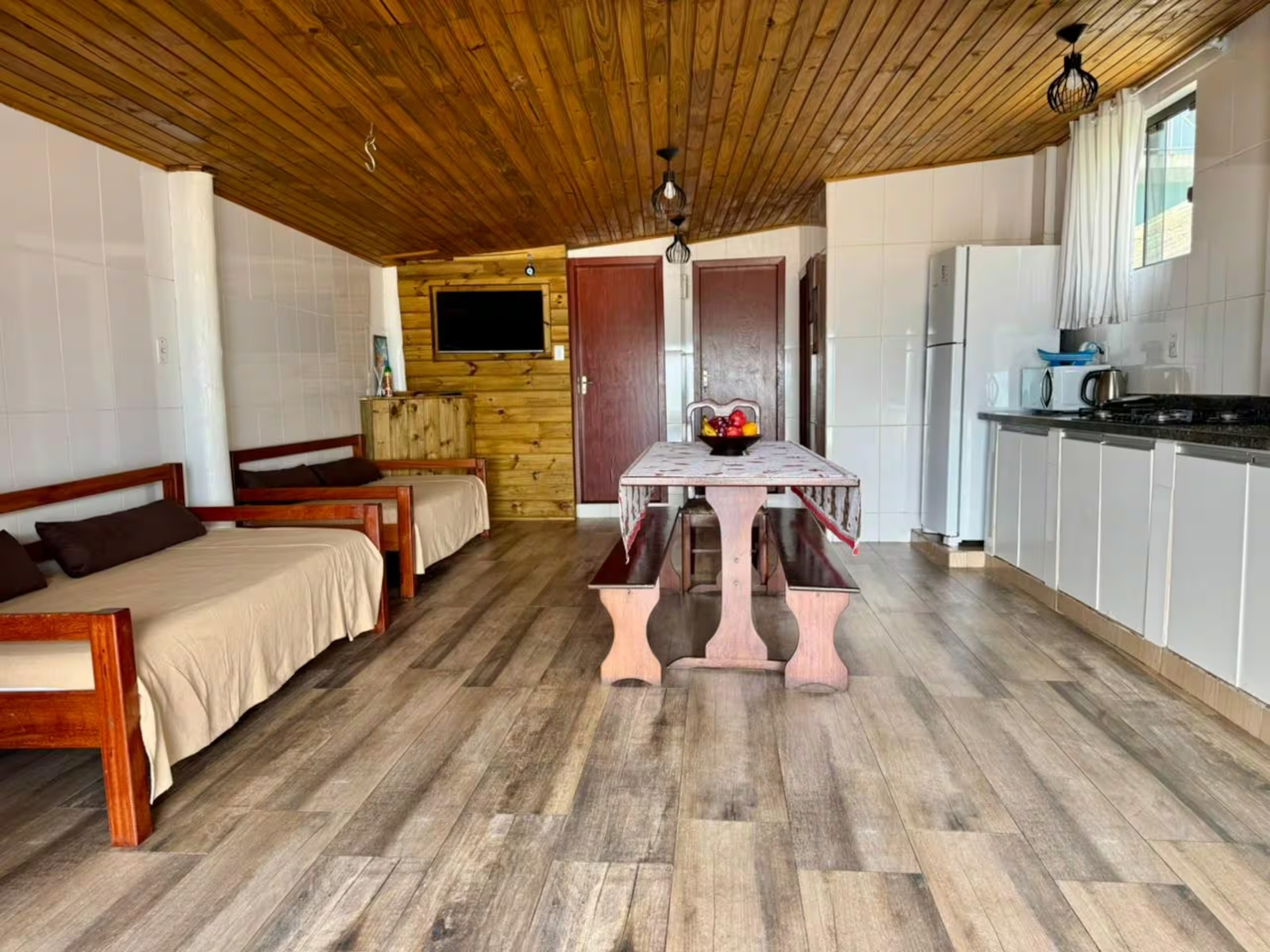 Sala integrada com vista